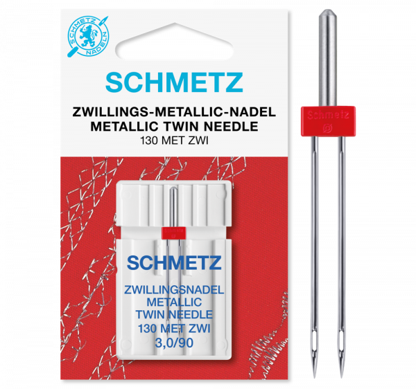 Zwillings-Metallic-Nadel Schmetz 130/705 H-MET ZWI 3.0 SDS Staerke NM 90 Z