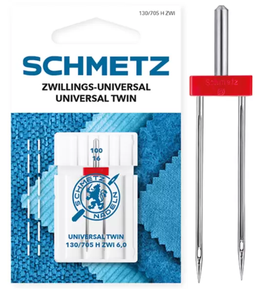 Zwillings-Nadel Extra Breit Schmetz 130/705 H ZWI BR 6.0 SES Staerke 100 (SB-Karte) # 716287