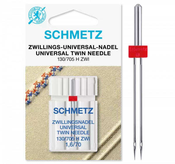 Zwillings-Universal Nadel Schmetz 130/705 H ZWI 1.6 SBS Staerke NM 70