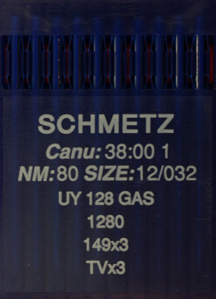 Schmetz UY 128 GAS Rundkolbennadel Staerke NM 80