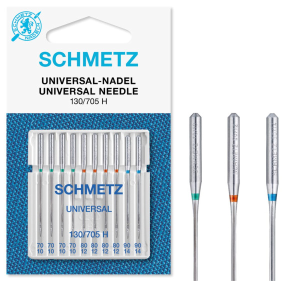 Universal Nadel Schmetz 130/705 H Staerke 70-90 (SB-Karte) 10er