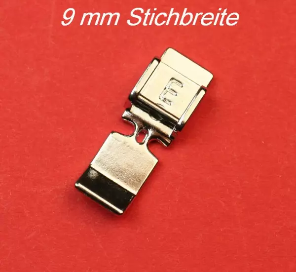 Reißverschlussfuß (E) für Elna und Janome 9 mm Nähmaschinen