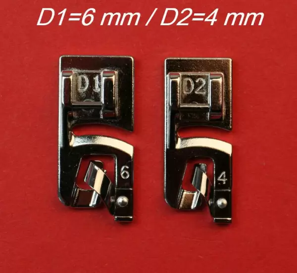 Rollsaumfuß Set D1+D2 für Elna, Janome # 200326517, 200326023