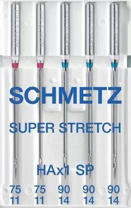 Super Stretch Nadel Schmetz HAX1 SP Staerke 75-90 (REFILL) 5er