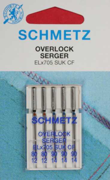 Overlock-Nadel Schmetz ELX705 SUK CF VZS Staerke 80-90 sortiert