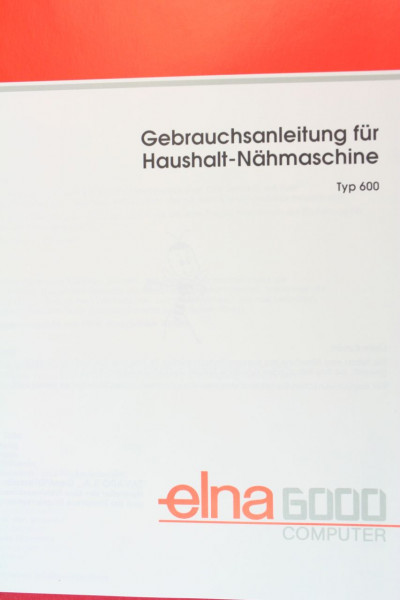 Bedienungsanleitung für Elna 6000 in Deutsch