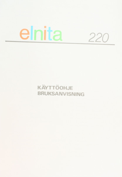 Bedienungsanleitung Elnita 220 FI/SCHW