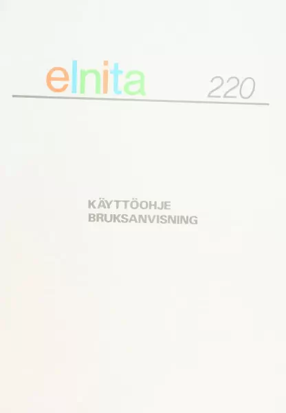 Bedienungsanleitung Elnita 220 FI/SCHW