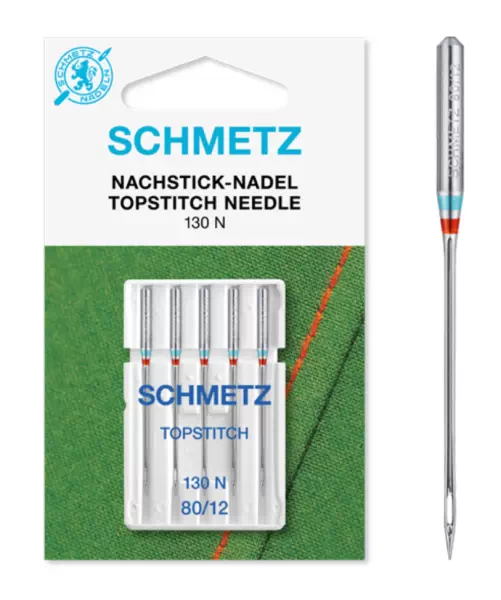 Nachstick Nadel Schmetz 130/705 H-N Staerke 80 (SB-Karte) Topstitch Nadel # 700577