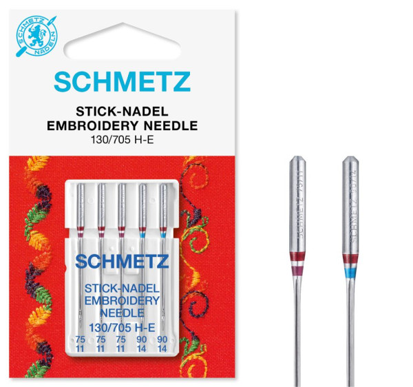Stick-Nadel Schmetz 130/705 H-E Sortiment Stärke 75-90 (SB-Karte)