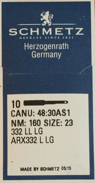 Schmetz 332 LL LG Z10 Staerke 160