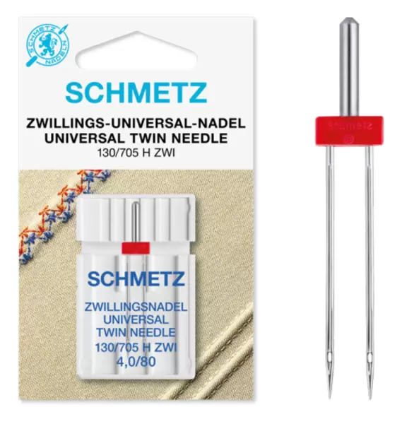 Zwillings-Nadel Schmetz 130/705 H ZWI 4.0 STAERKE 80 (SB-Karte)