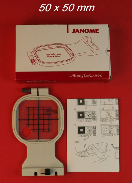 Stickrahmen J mit Schablone JA401 für Elna und Janome Stickmaschinen (50 x 50 mm)