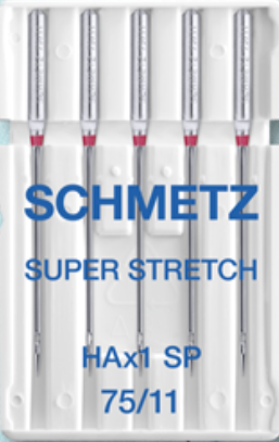 Super Stretch Nadel Schmetz HAX1 SP Staerke 75 (REFILL) 5er