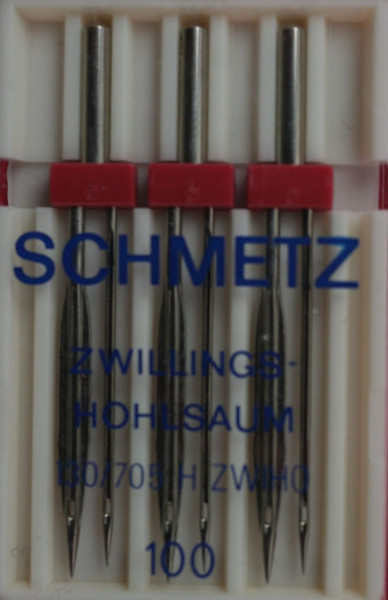 Zwillings-Hohlsaum-Nadel Schmetz 1307705 H ZWI HO Dreier Pack