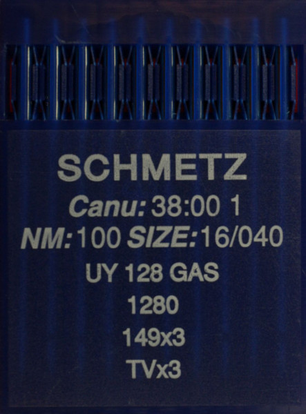 Schmetz UY 128 GAS Rundkolbennadel Staerke NM 100