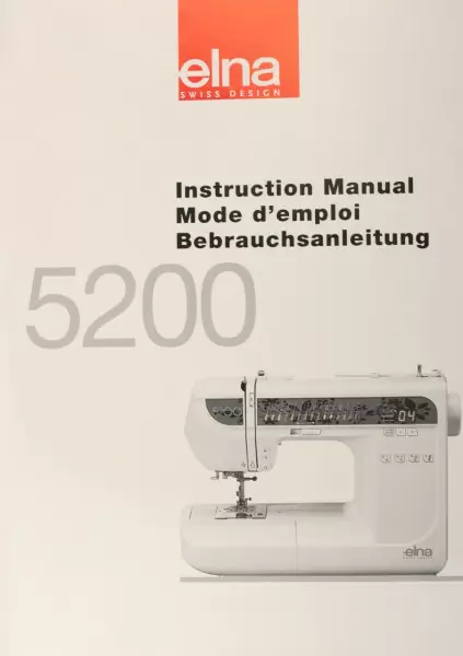 Gebrauchsanweisung für Elna 5200 mehrsprachig