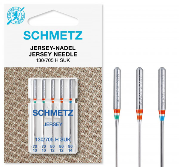 Schmetz Jersey-Nadel 130/705 H SUK VHS  Stärke NM 70-90 5er Sortiment