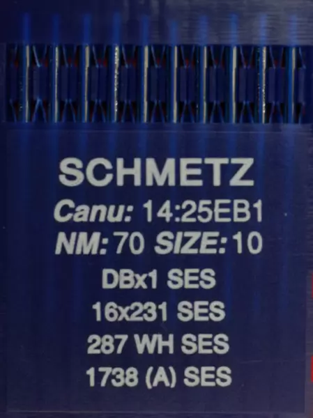 Schmetz DBX1 SES Staerke NM70 Rundkolbennadel 1738SES, 287WH SES