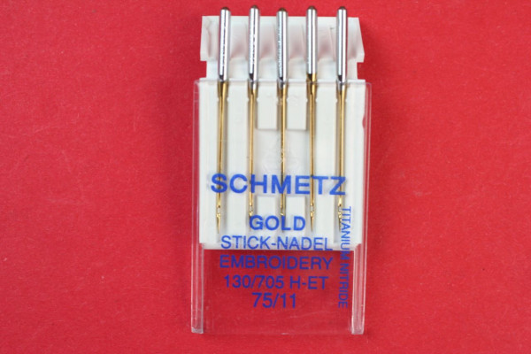Stick Nadel Gold Schmetz 130/705 H-ET VMS Staerke 75 (Refill)