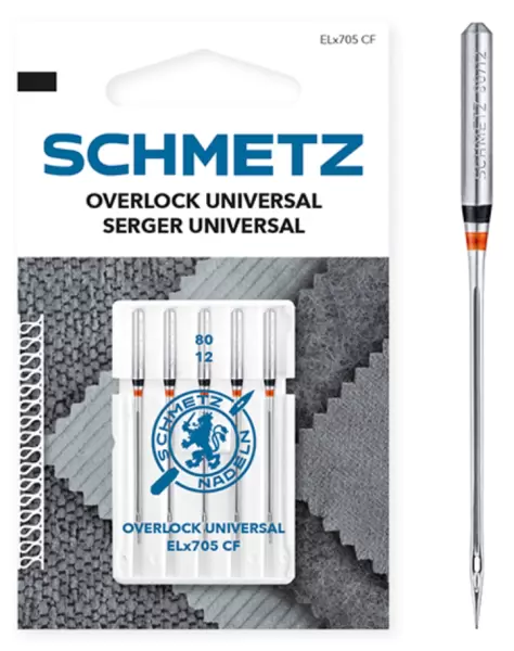 Overlock Nadel Schmetz ELX705 CF VCS Stärke 80 (SB-Karte) # 711367 , 710987